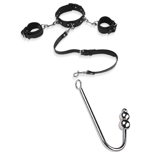 Anal Hooks Anal Hook Beaded and with Elegant Collar Cuffs 5334 0723